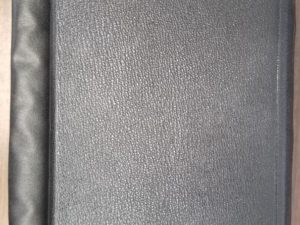 1962 — Holy Bible with Ready References — Missionary Edition — Black Bendable Leather Edition — Code at End of the New Testament: 75 E 62 — In Zipper Case