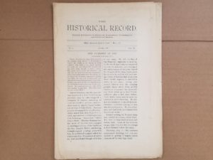 The Historical Record — Vol.IX, No. 4. — April 1890 — Single Issue (Uncut Page Edges)