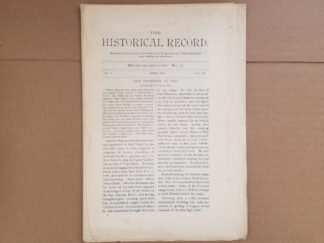 The Historical Record --- Vol.IX, No. 4. --- April 1890 --- Single Issue (Uncut Page Edges)