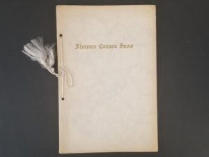 1933 — Funeral Services in Honor of Florence Cannon Snow, Held in the Ensign Ward Chapel, Salt Lake City, Utah, Wednesday March 22, 1933 — Signed by Pres. Heber J. Grant