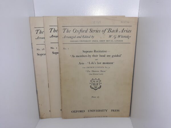 3 Sets of Sheet Music of Arias by Bach (See Details)