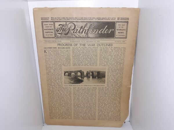 The Pathfinder: No. 1293, Twenty-Fifth Year, Washington, D. C., October 12, 1918 (Newspaper) (1918)