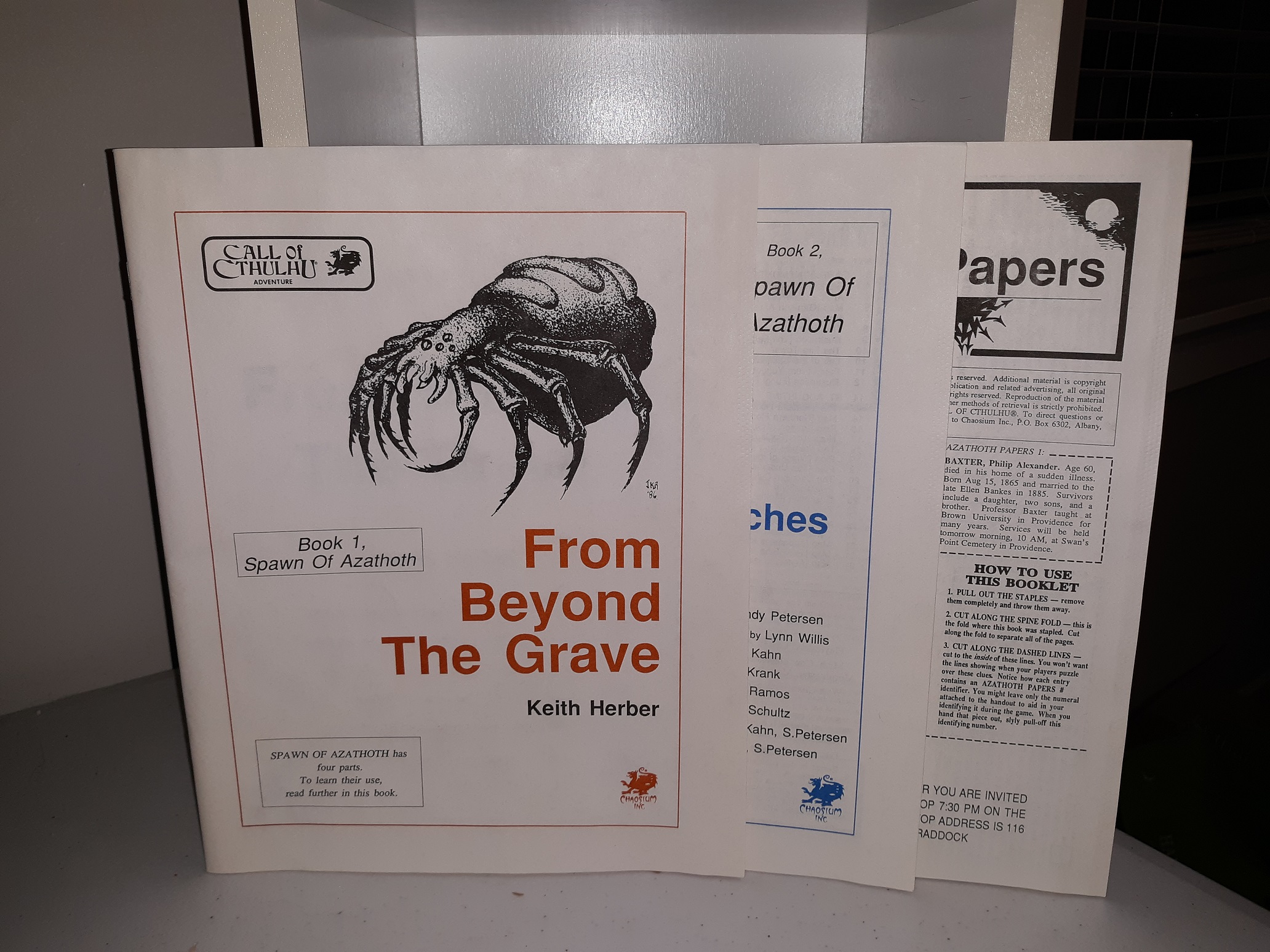 Spawn of Azathoth, Herald of the End of Time: A Chaosium Call of Cthulhu Game Supplement (1986) ~ by Keith Herber