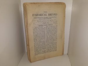 The Historical Record Issue Nos. 1, 2-3, and 4-6 of Vol. 8, 1888 (Uncut)