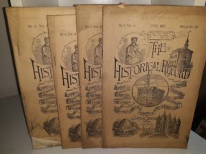 4 Issues of The Historical Record for 1890 (Uncut) (See Details)