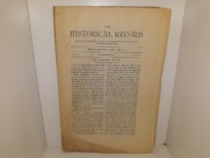 The Historical Record: Vol. 9, No. 7-12, December, 1890 (Uncut) (1890)