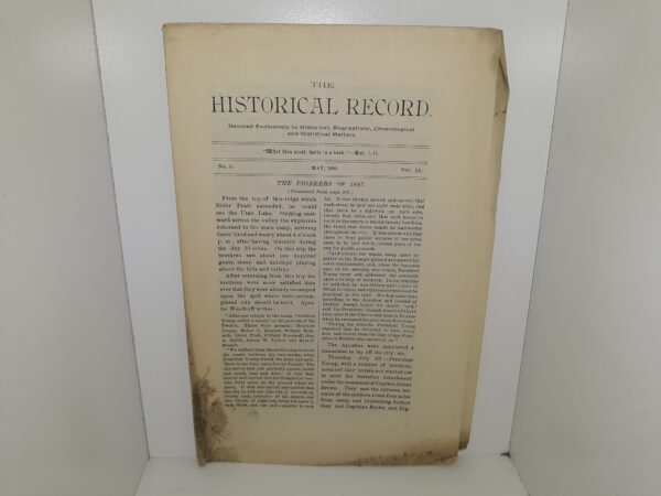The Historical Record: Vol. 9, No. 5, May, 1890 (Uncut) (1890)