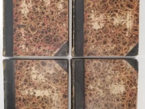 1831-1833 — Scriptural Interpreter — 4 Volume Set in 3/4 Leather — Leonard C. Bowles, Boston — Fold Out Map in Volume One