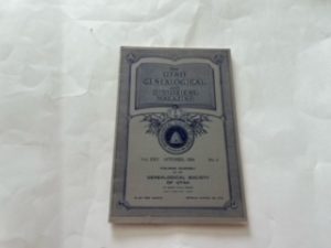 1934-The Utah Genealogical and Historical Magazine Vol. XXV October 1934 No. 4