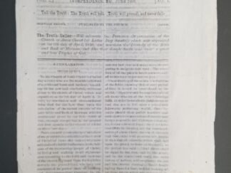1868 -- Granville Hedrick's The Truth Teller -- Vol. 2., 1. / Vol. 2., 2. / Part of an Unknown Number