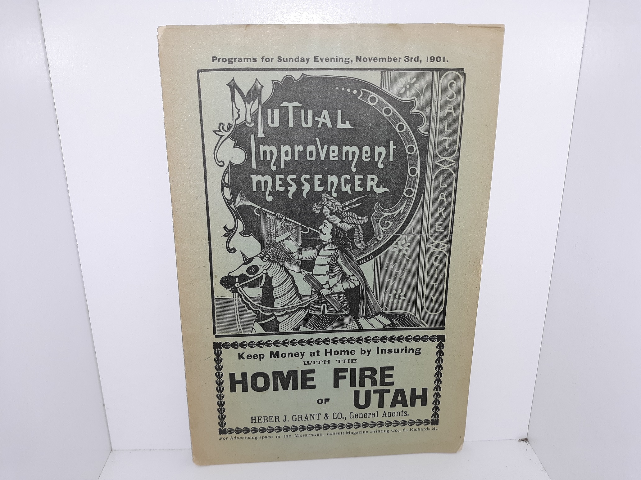 Mutual Improvement Messenger: Programs for Sunday Evening, November, 3rd, 1901 (1901)