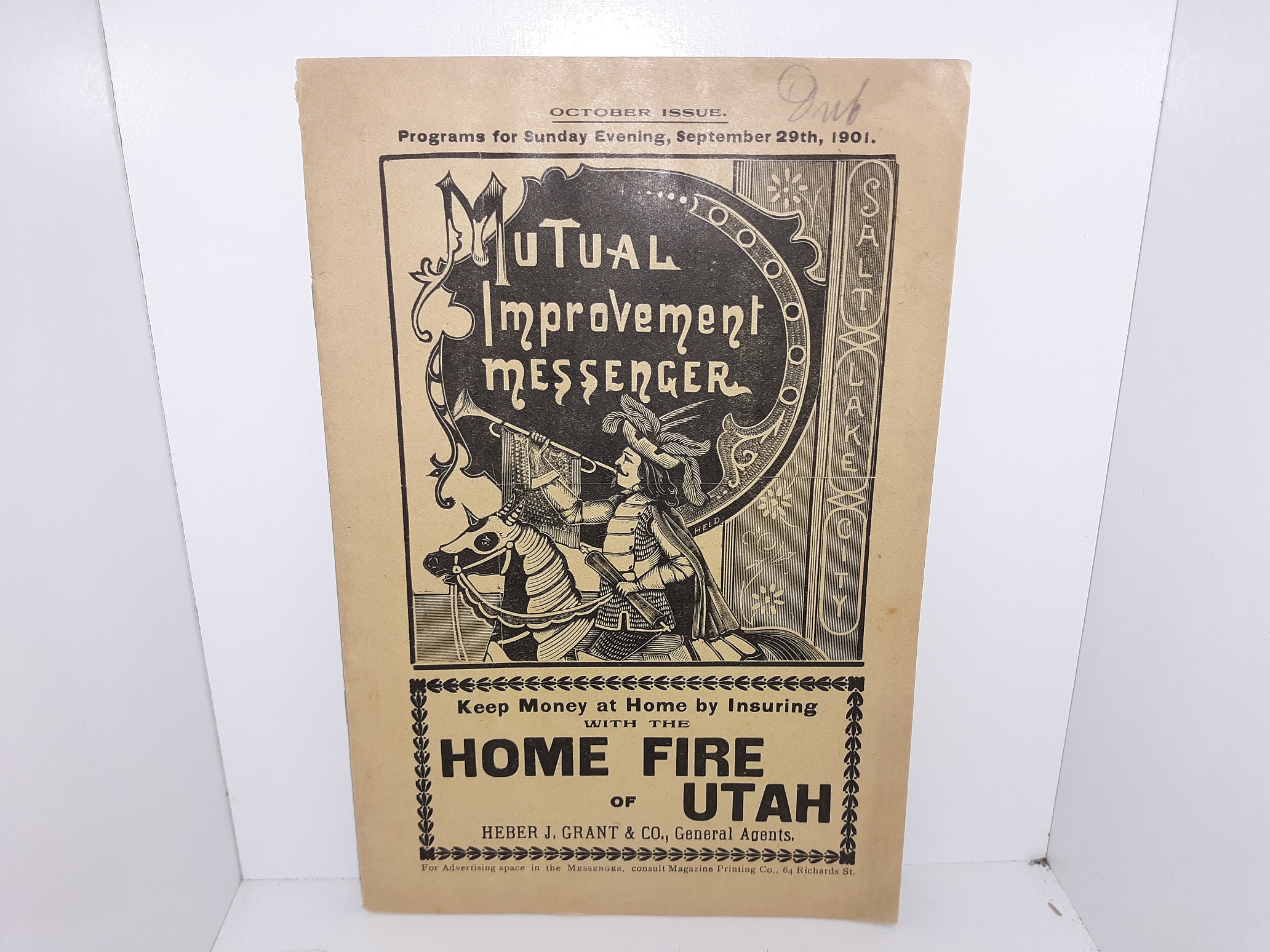Mutual Improvement Messenger: October Issue: Programs for Sunday Evening, September 29th, 1901 (1901)