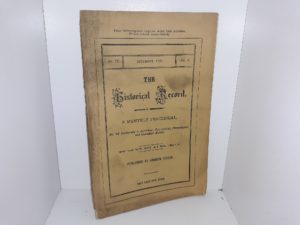 The Historical Record: Vol. 5, No. 12, December, 1886 (1886)