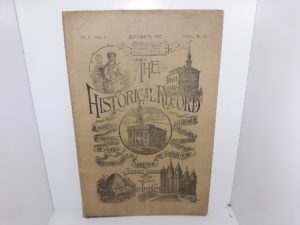 The Historical Record: Wole No. 81, Vol. 6, No. 9, September, 1887 (1887)