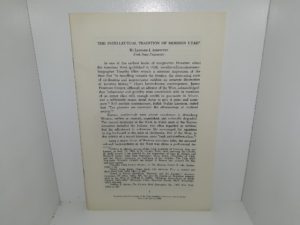 The Intellectual Tradition of Mormon Utah ~ by Leonard J. Arrington