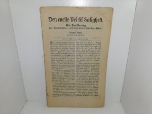 Den Eneste Vei til Salighed En Forklaring (Danish: The Only Way to Bliss An Explanation) (Pamphlet) (1873) ~ by Lorenzo Snow