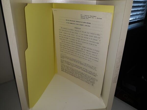 Revised Preliminary Checklist of Court Records in the Connecticut State Library, 1636-1944 (1973)