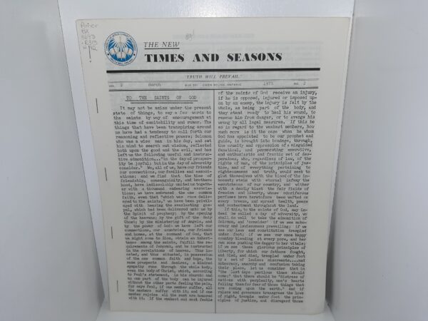 The New Times and Season: Vol. 2, No. 2, March, 1975 (1975)