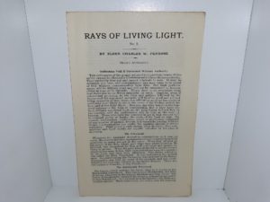 Rays of Living Light: No. 5 (Pamphlet) ~ by Elder Charles W. Penrose