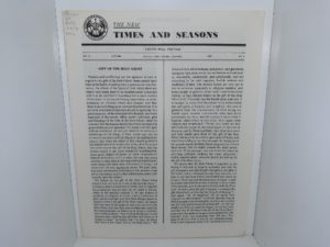 The New Times and Seasons: Vol. 3, No. 4, Autumn, 1976 (1976)