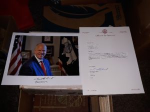 A Letter and Signed Photograph from Governor Matthew H. Mead (2017)
