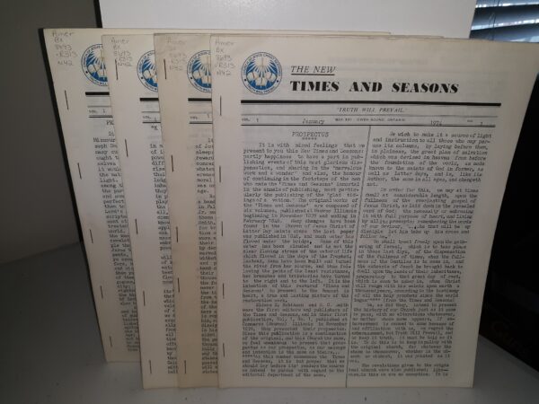 4 Issues of The New Times and Seasons for the Year 1974 (See Details)