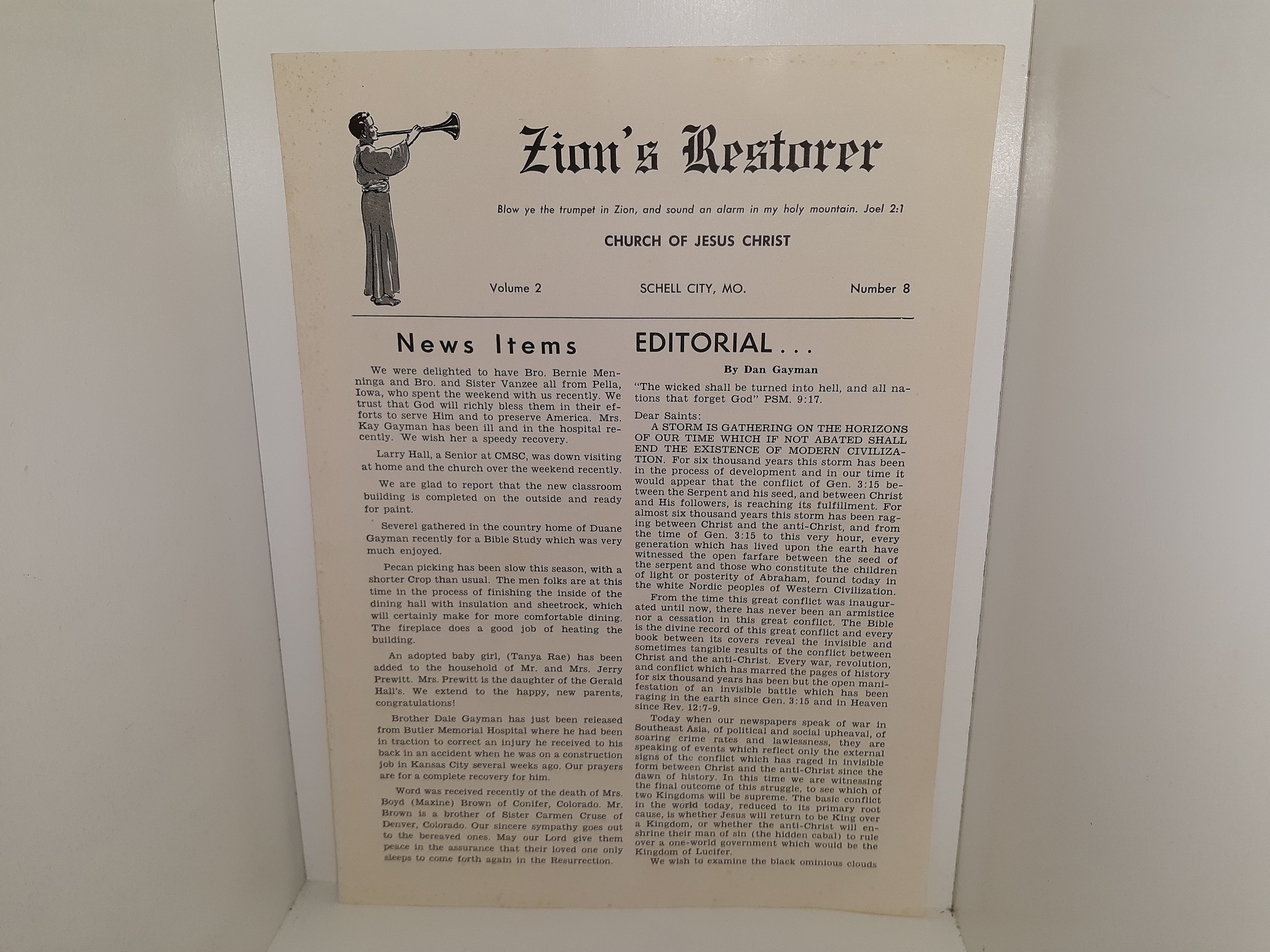 Zion’s Restorer: Vol. 2, No. 8