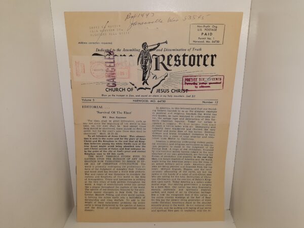 Zions Restorer: Vol. 5, No. 12