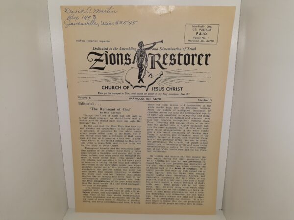Zions Restorer: Vol. 6, No. 5