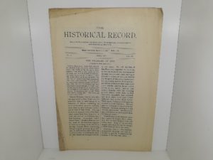 The Historical Record: Vol. 9, No. 4, April, 1890 (Uncut) (1890)