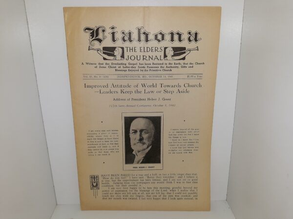 Liahona: The Elders’ Journal: Vol. 39, No. 9-1181, Independence, Mo. October 14, 1941 (1941)