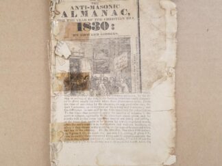 1830 --- No.3 -- The Anti-Masonic Almanac for the Year of the Christian Era 1830: By Edward Giddins