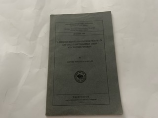 1918- A Geological Reconnaissance for Phosphate and Coal in Southeastern Idaho and Western Wymoing- Alfred Reginald Schultz