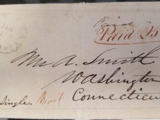 1833 Letter from Connecticut