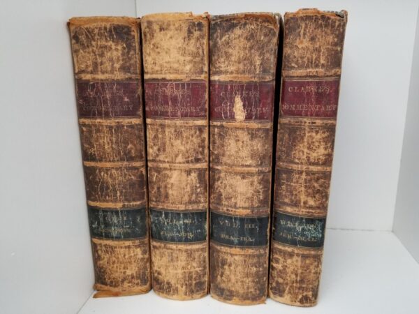 The Holy Bible …. Commentary… Vols. 1-4 Suede Leather Bindings — Adam Clarke