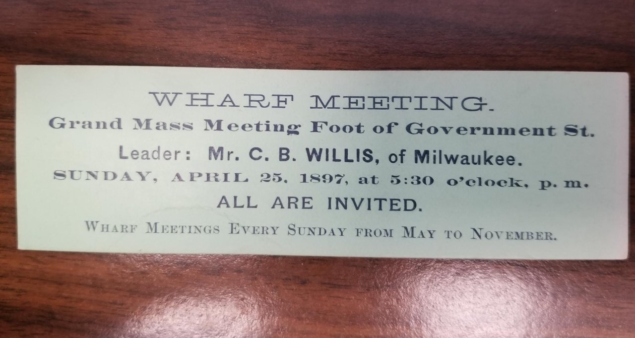 Small Paper Advertisement: Wharf Meeting, Grand Mass Meeting Foot Of ...