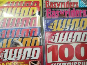 Lot of 32 Misc. Motorcycle Magazines — 28 In The Wind & 4 Easyriders
