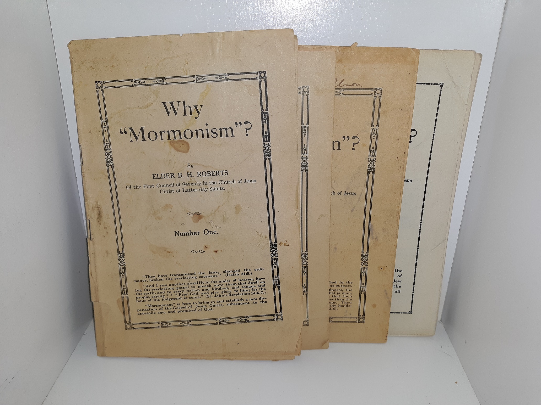 4 Why “Mormonism”? Pamphlets ~ By Elder B. H. Roberts – Eborn Books