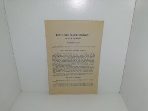 The Lord hath Spoken: No. 4 (Pamphlet) ~ by B. H. Roberts