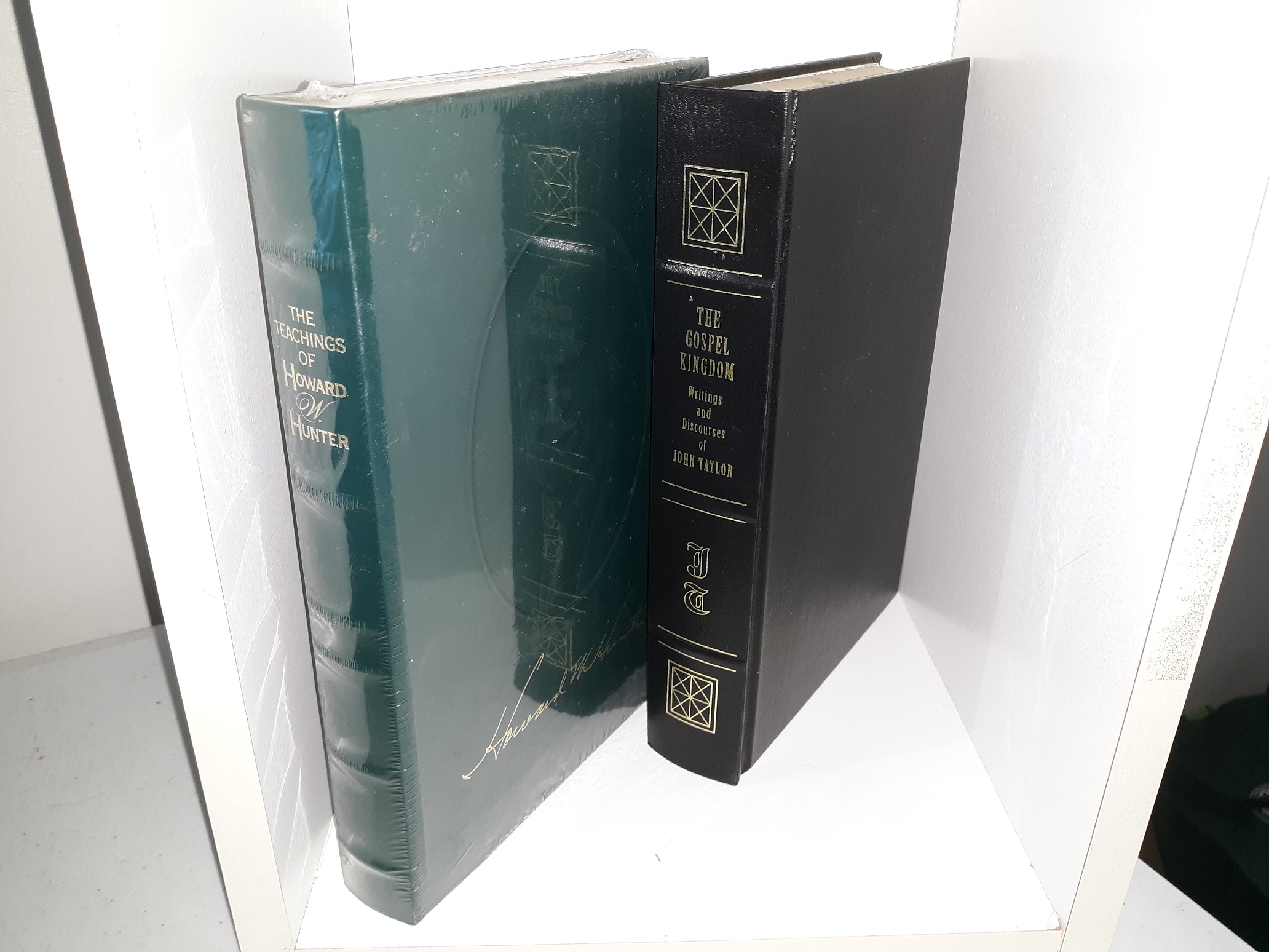 2 LDS Leather Books: The Gospel Kingdom: Writings and Discourses of John Taylor / The Teachings of Howard W. Hunter (New) (See Details)