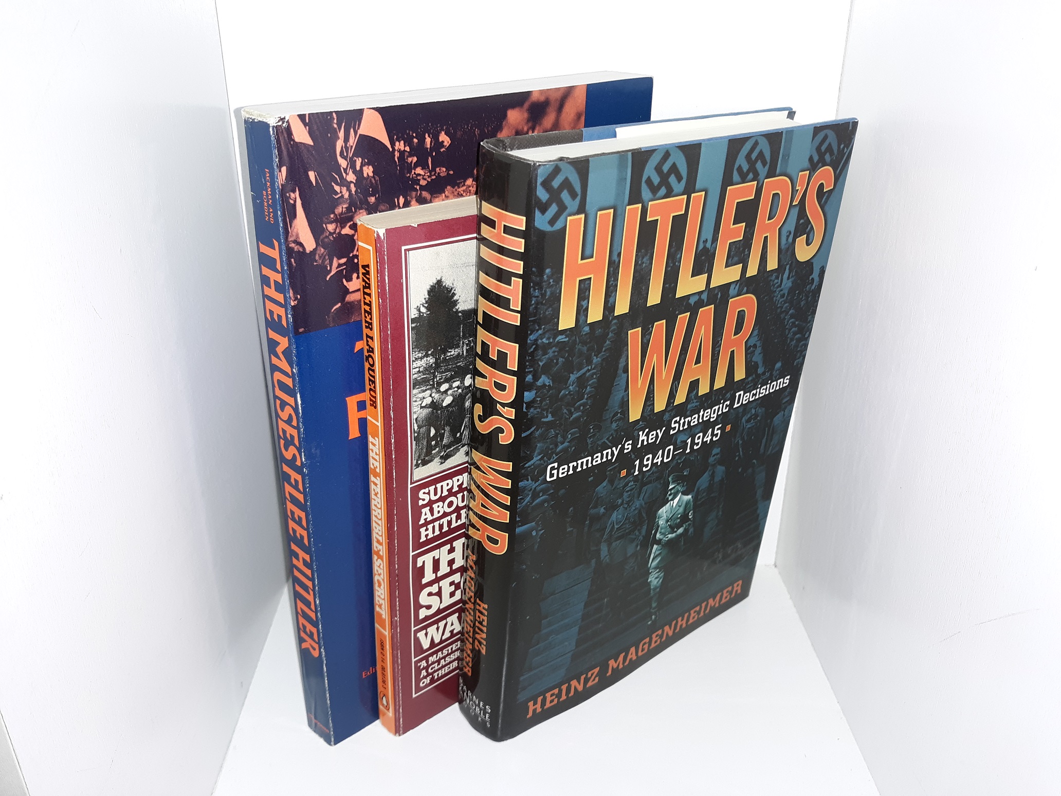 3 Books About World War 2: Hitler’s War: Germany’s Key Strategic Decision, 1940-1945 / The Terrible Sevret: Suppression of the Truth about Hitler’s “Final Solution” / The Muses Flee Hitler: Cultural Transfer and Adaptation, 1930-1945 (See Details)