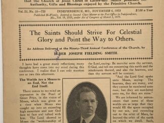 Liahona Vol. 21 No. 10 November 6, 1923