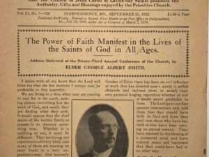Liahona Vol. 21 No. 7 September 25, 1923