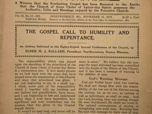 Liahona Vol. 16 No. 21 November 19, 1918