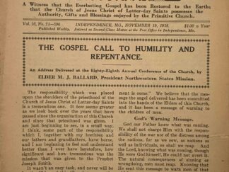 Liahona Vol. 16 No. 21 November 19, 1918