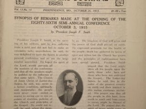 Liahona Vol. 13 No. 18 October 26, 1915