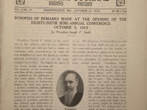 Liahona Vol. 13 No. 18 October 26, 1915