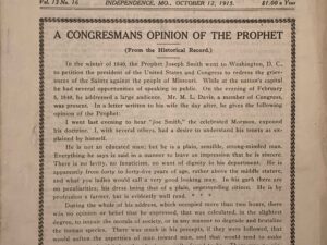 Liahona Vol. 13 No. 16 October 12, 1915