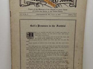 Liahona Vol. 8 No. 5 July 19, 1910