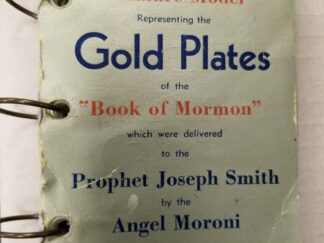 1947 -- Miniature Model Representing the Gold Plates of the "Book of Mormon" which were delivered to the Prophet Joseph Smith by the Angel Moroni